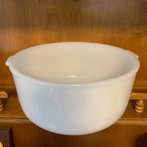 Vintage Glasbake Milk Glass Mixing Bowl